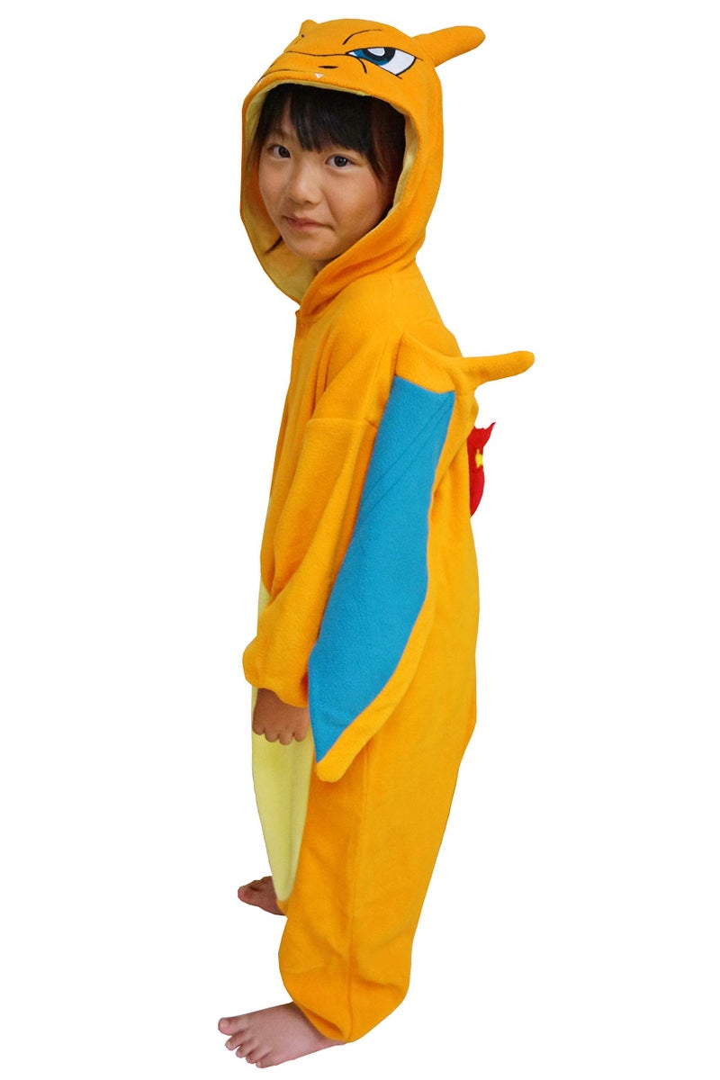 SAZAC Kigurumi - Pokemon - Charizard - Onesie Jumpsuit Halloween Costume - Kids Size (5-9 Year Old) - Image 4